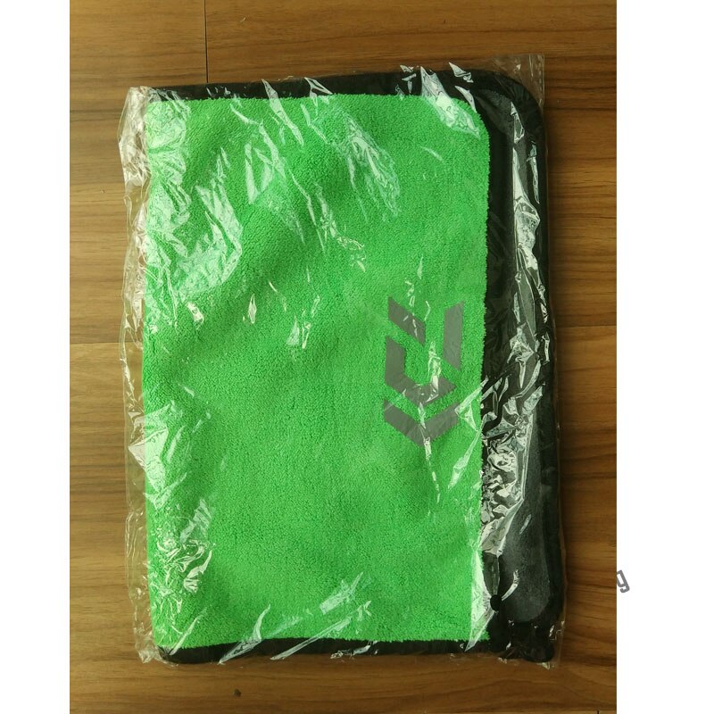 Fishing Handdoek Vissen Kleding Verdikking non-stick Absorberende Outdoor Sport Veeg Handen Wandelen Klimmen Vissen Gear: Green