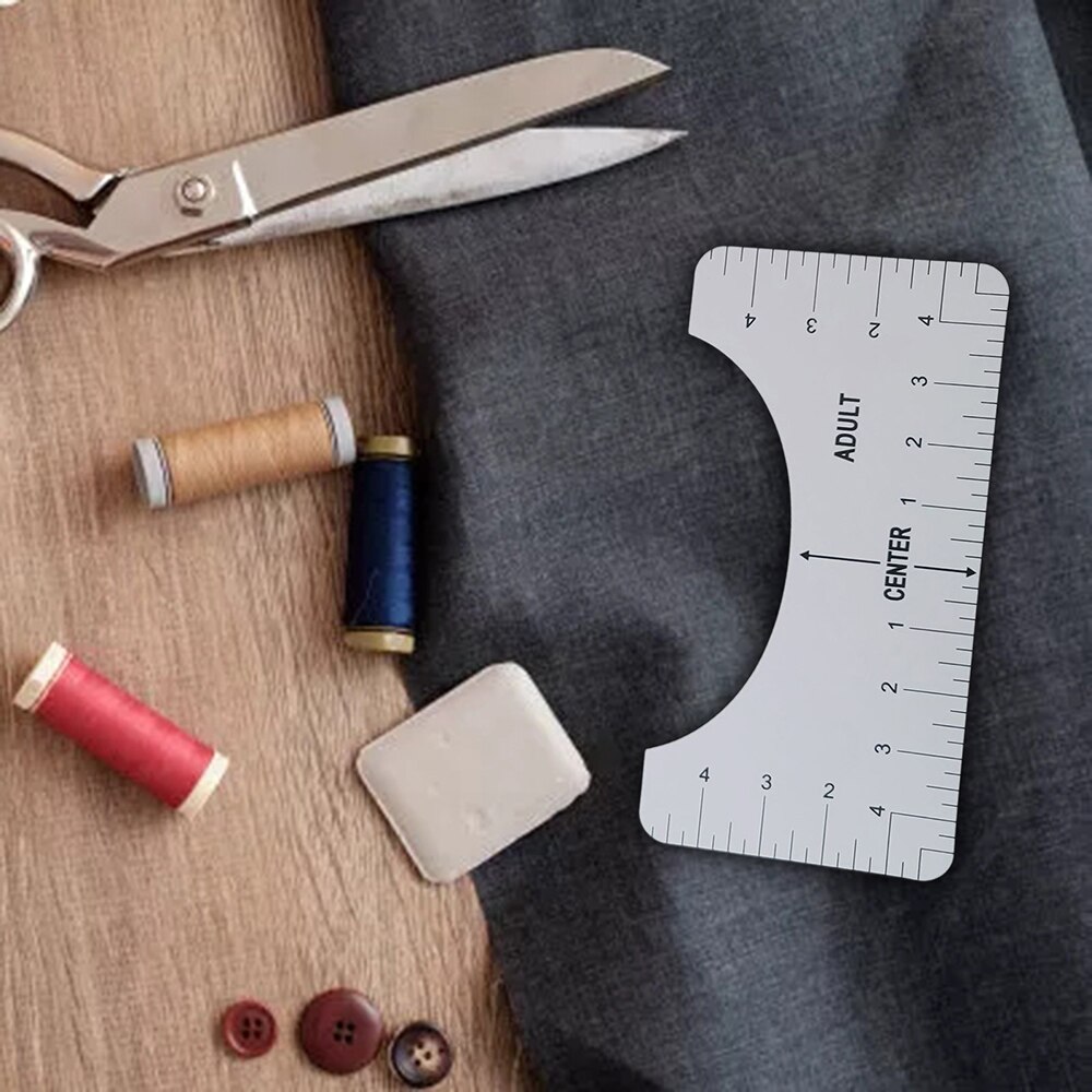 4PCS T-Shirt Alignment Ruler For Guiding T-Shirt Rulers With Size Chart DIY Drawing Template Craft Tool Drafting