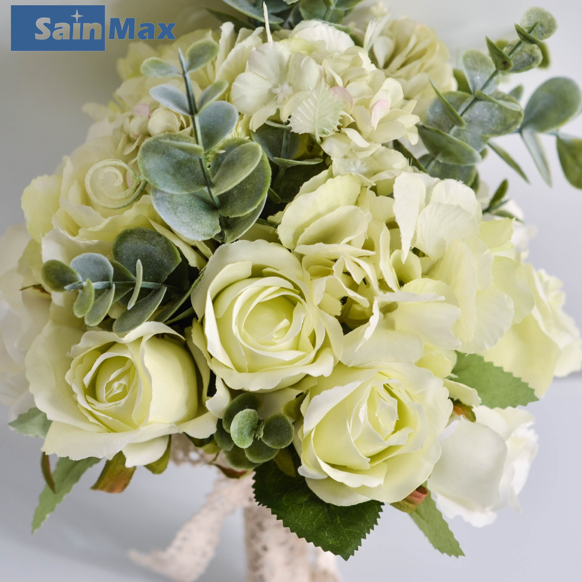 Sain Max mariage Bouquet mariée tenir des fleurs Rose fête mariage photographie fleur artificielle