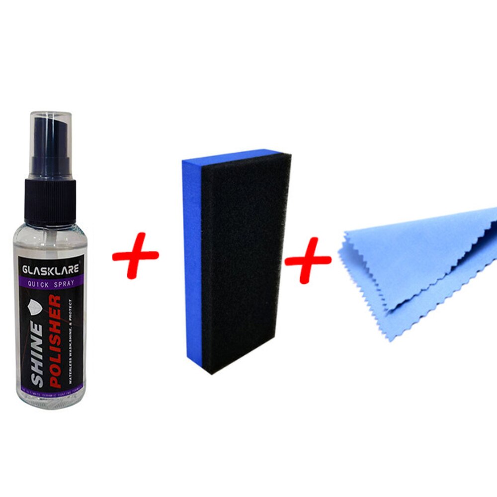 110ml 9H Liquid Glass Ceramic Car Coating Waterproof Nano Ceramics protect shine Auto Paint Care Anti-scratch Super Hydrophobic: Transparent 50ml set