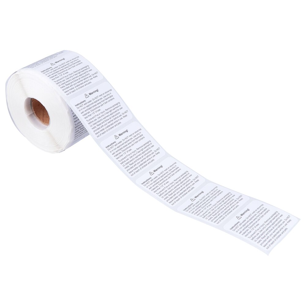 1 Roll Wax Melt Warning Labels Candle Warning Stickers Candle Warning Labels: Default Title