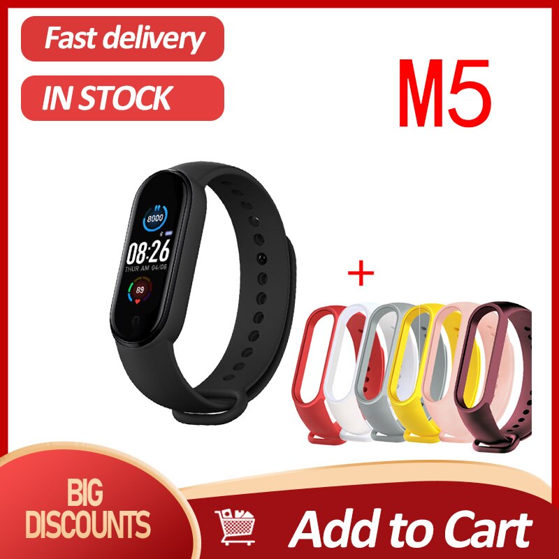 M5 Smart Band M5 Smart Watches Sport Fitness Tracker Pedometer Heart Rate Blood Pressure Monitor Bluetooth Bracelet Men Women