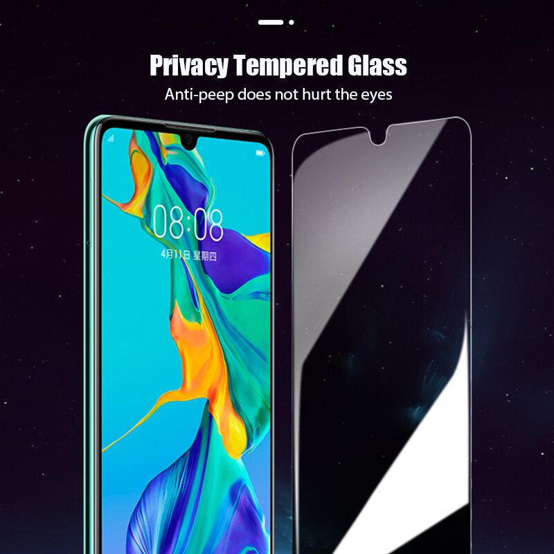 9H Anti Spy Screen Protector Glass For Huawei P50 P40 Lite E P30 P20 Pro 5G Privacy Tempered Glass For Huawei P Smart S Z