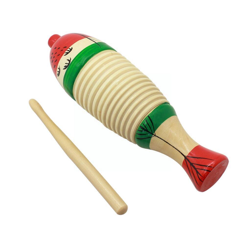 Fish Percussion For Children Kid Musical Instrument Accessories Long Large Wooden Birthday Children S2x1