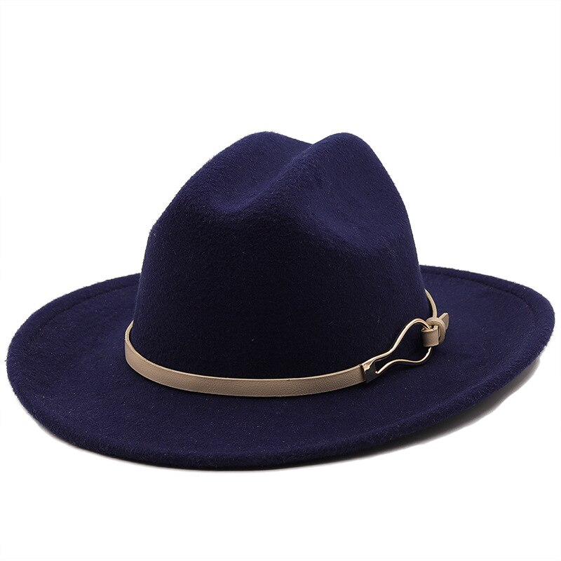 Sombrero de fieltro clásico británico para hombre y mujer, accesorios de sombrero de vaquero, sombrero de Jazz, sombrero de caballero: 14