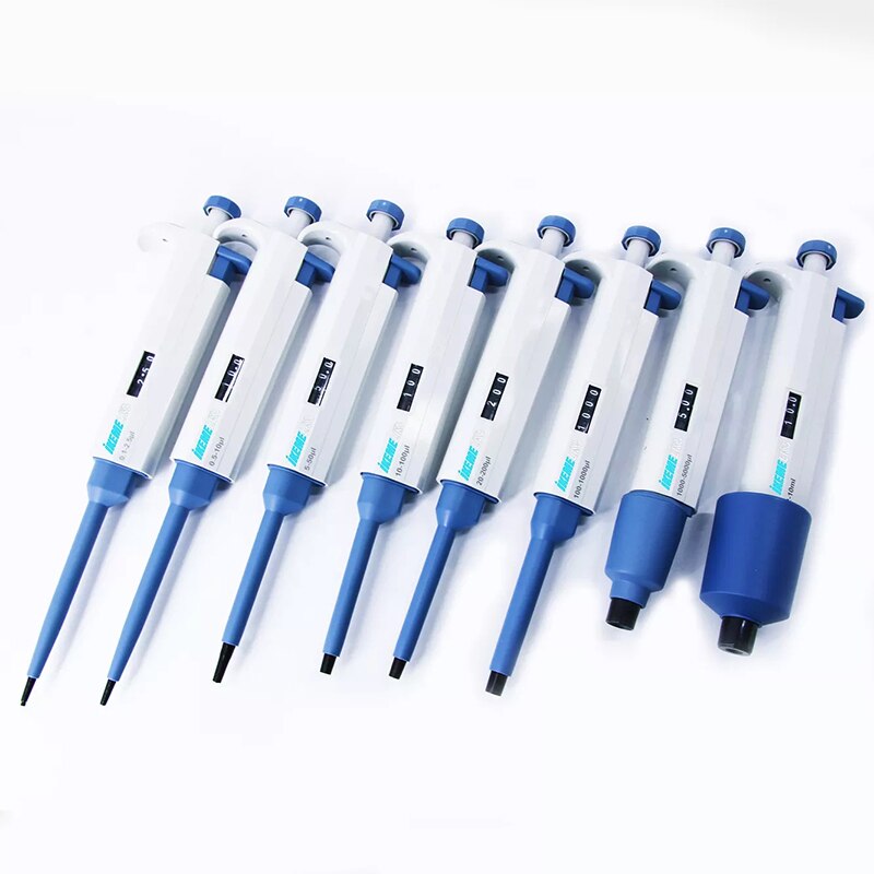 Laboratoriepipette 0.1-10ml enkanals digital mikropipette justerbar pipeta-labutstyr i plast med pipettespisser