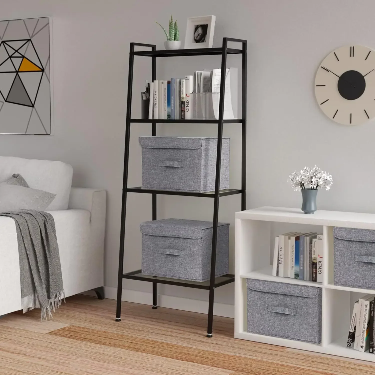 Portable Storage Basket with Lid Folding Storage Box Container Bins Household Home Supplies Non-woven Fabric Storage Organizer