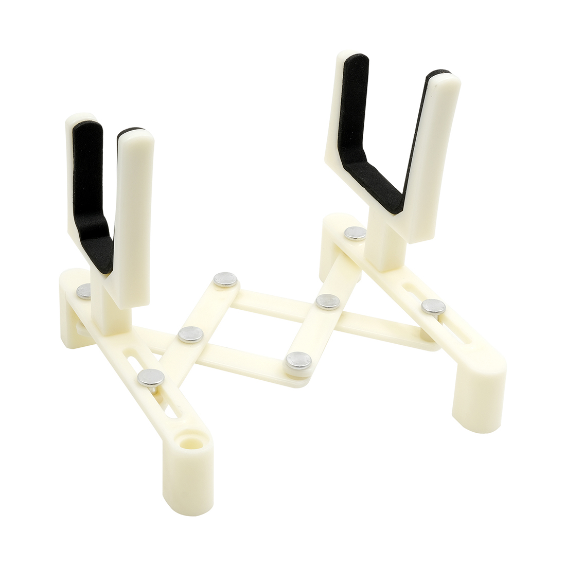 Supports de violon support métallique pliable Instrument à cordes pièces de violon accessoires noir blanc support de violon rétractable réglable: WHITE