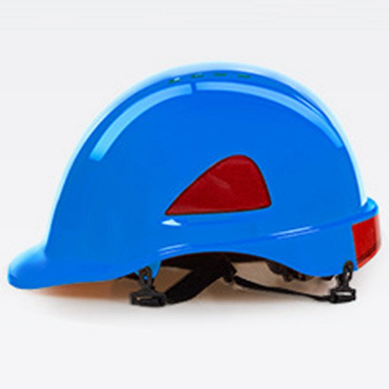 Reflective Safety Cap Construction Site Anti Smashing Head Protection Comfortable Breathable Cushion Lining Foldable Safety Cap: Blue