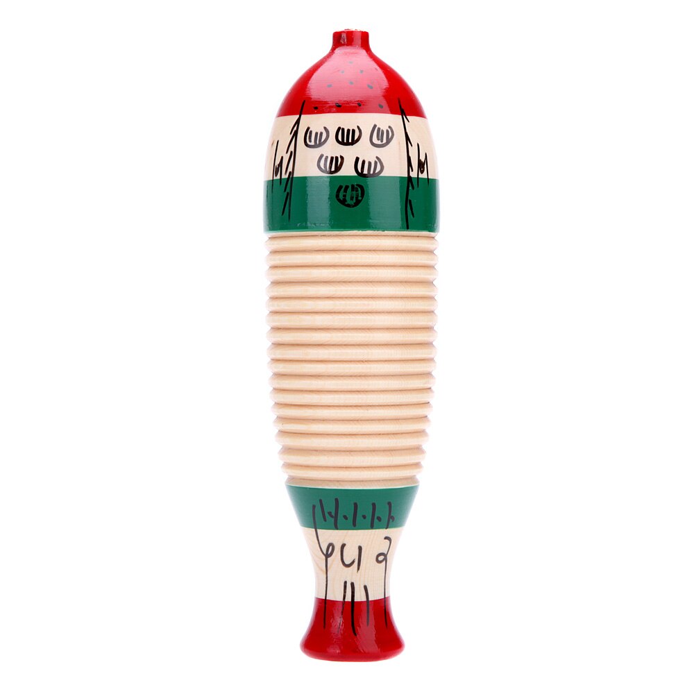 Instrument de Percussion en bois Guiro en forme de poisson coloré pour enfants