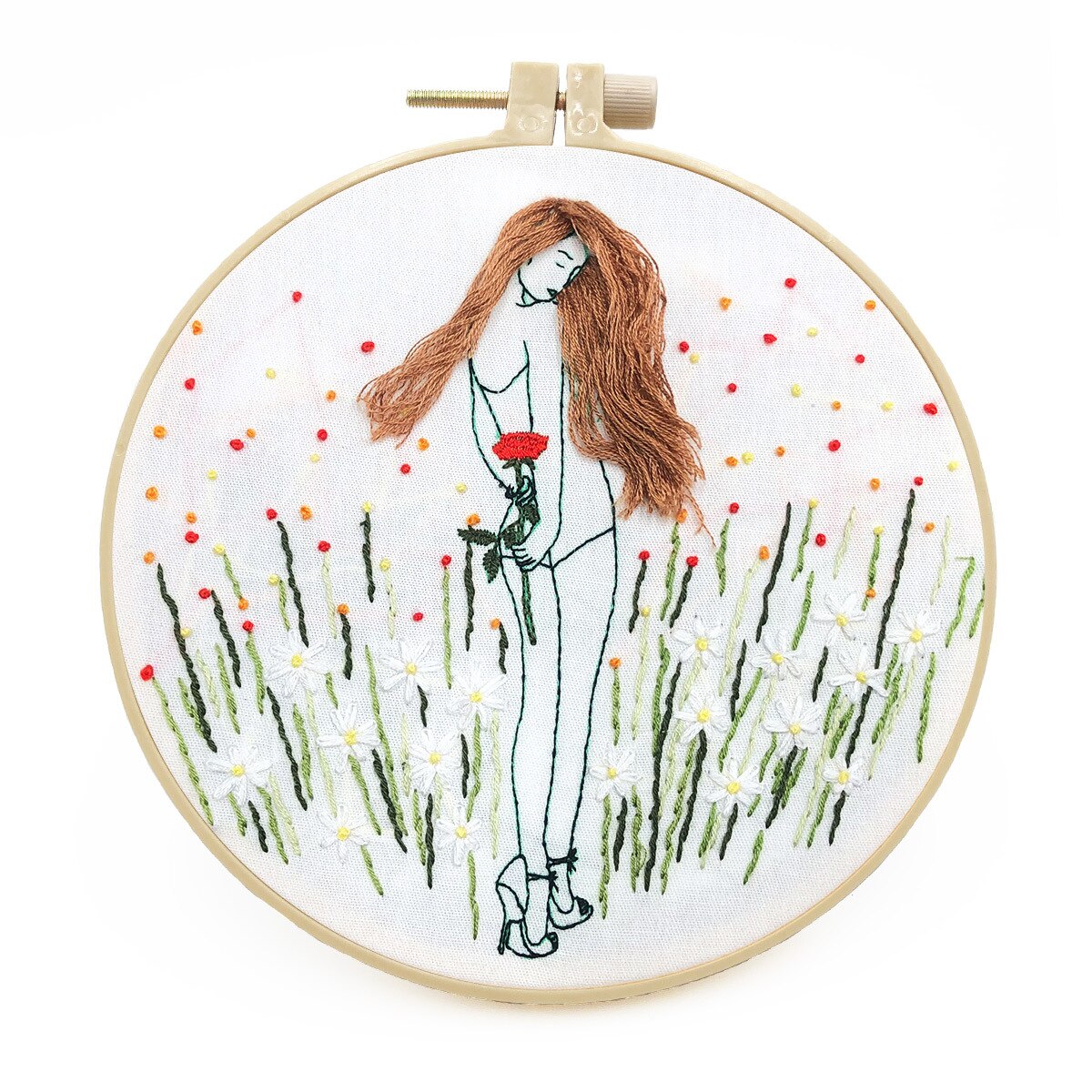 Æstetisk menneskelig natur broderi kit gør-det-selv håndarbejde festsu håndværk til begyndere korssting kunsthåndværk (uden bøjle): G