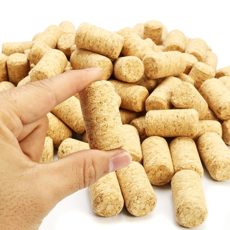 100 Stuks Rechte Hout Kurken Wijn Stopper Hout Flessenstop Kegel Type Wijnfles Kurken Plug Afdichting Cap Bierfles kurken