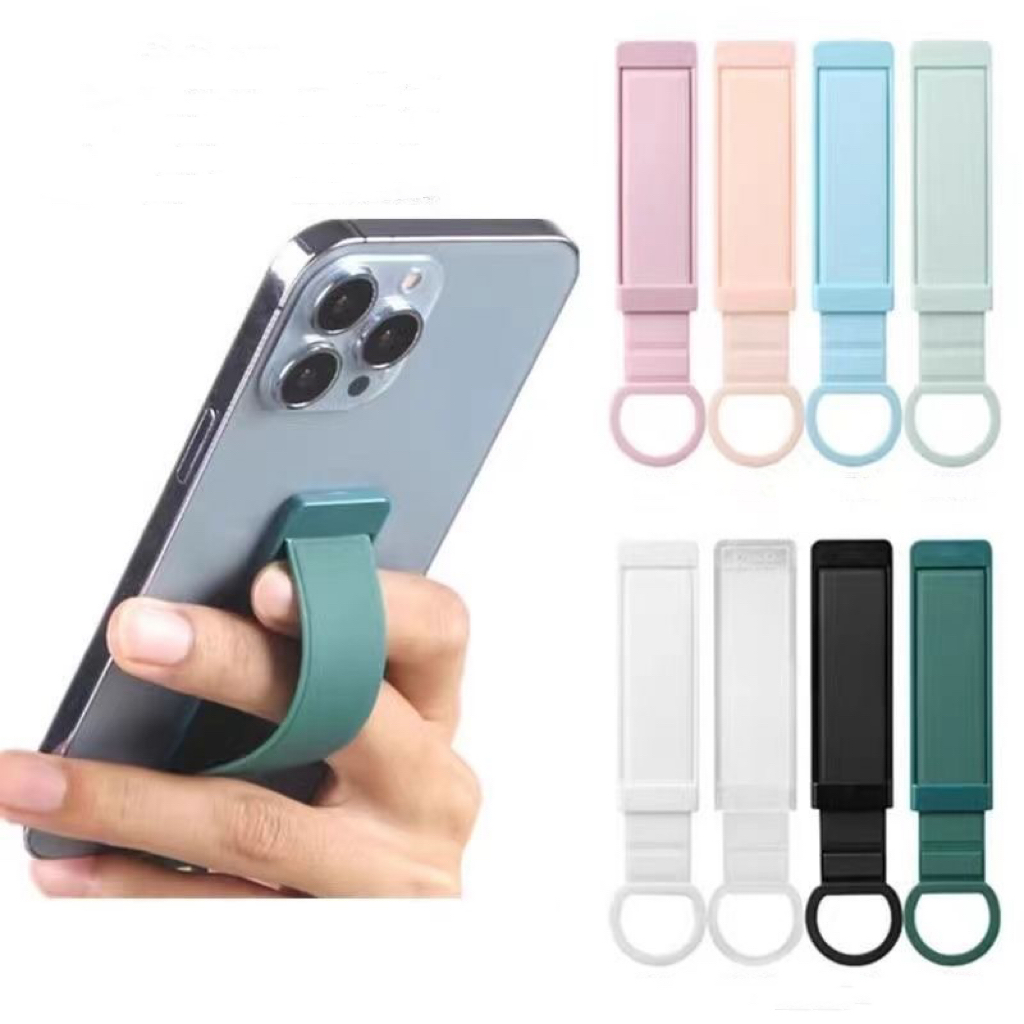 Soporte Universal para dedo de pulsera, hebilla Invisible, pegatina trasera para teléfono móvil, soporte de escritorio, mango telescópico de empuje y tracción