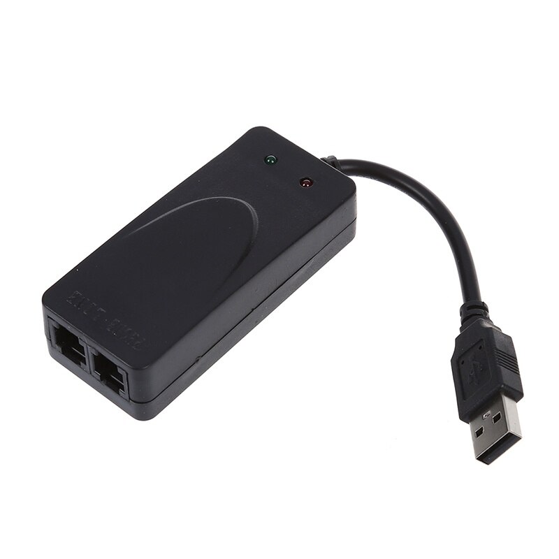 56K Dati/Fax Modem Con Interfaccia USB Due Martinetti, Supporto Caller ID e Distintivo Anello di Rilevare, auto di Grande Formato/Velocità di Rilevamento nero