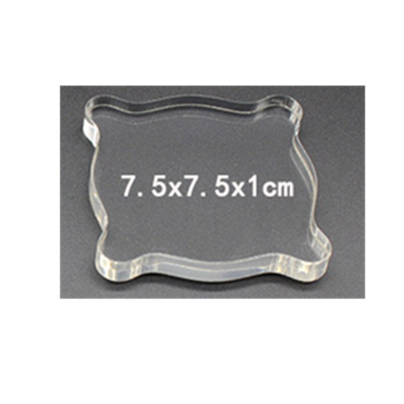 1PC Clear Stamps Acrylic Block For Transparent Stamp Acrylic Pad DIY Scrapbooking Decoration Tools For School Office Supply: 7.5x7.5x1CM