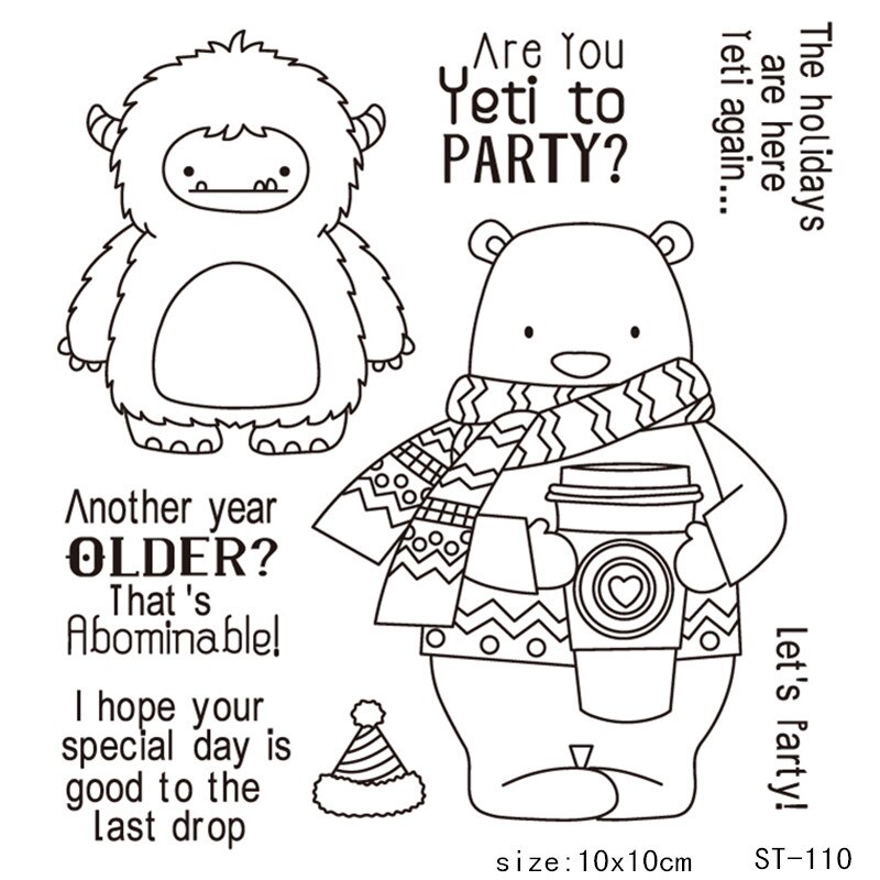 AZSG Heerlijk eten/Mooie dieren Clear Siliconen Stempel/zegel voor DIY Scrapbooking/fotoalbum Decoratieve Duidelijke Stempel lakens: stamp   ST-110