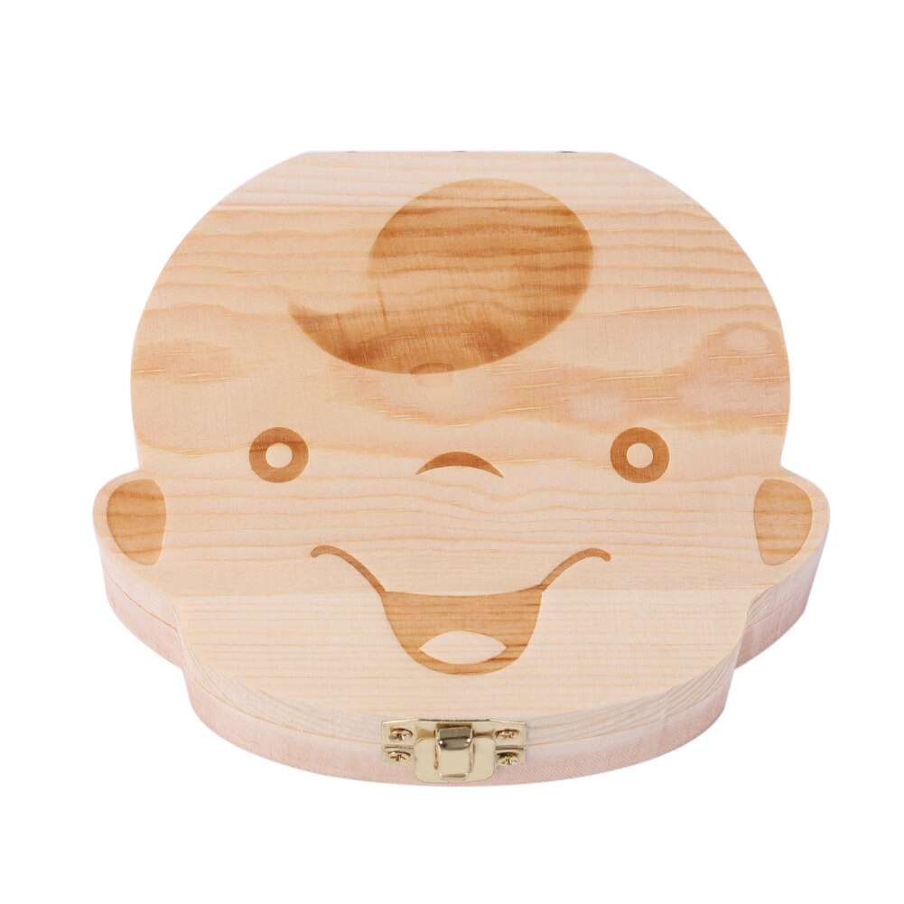 Wooden Baby Tooth Box Kids Teeth Storage Box Teeth Umbilical Lanugo Organizer Milk Teeth Collect Keepsakes Save
