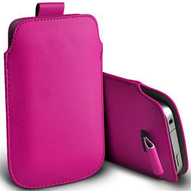 Voor Huawei Honor 8X Case Pocket Touw Holster Pull Tab Sleeve Pouch Case Cover Voor Huawei Honor 8X8 X Leather Capa Honor X8 Case: roseo