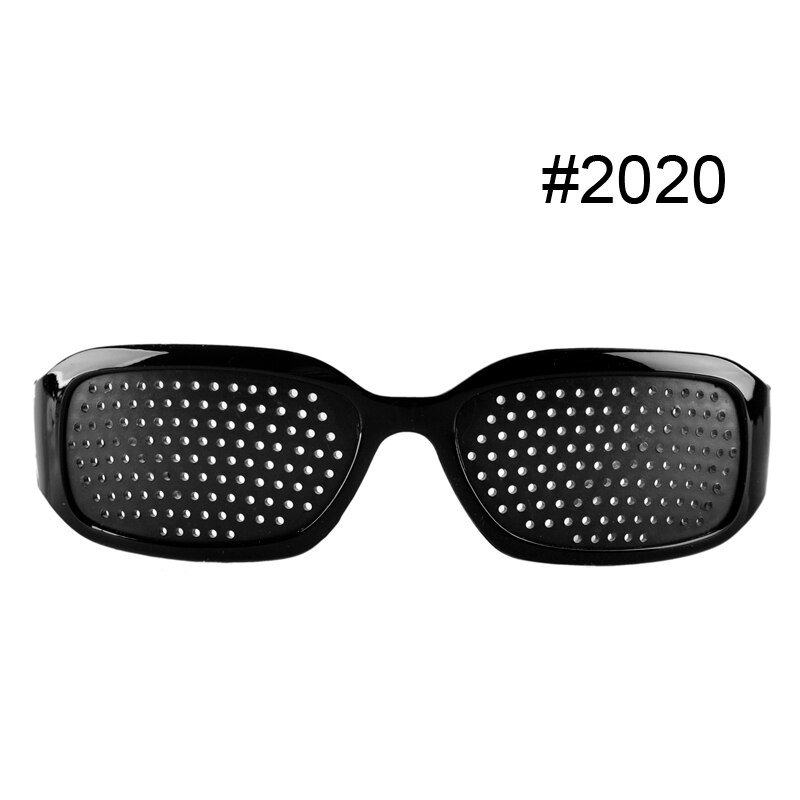 10 stuks zwarte unisex oogzorgbril met gaatjesbril, gaatjesbril, oogoefening, gezichtsvermogen verbeteren, plastic, natuurlijke genezing, goedkoop