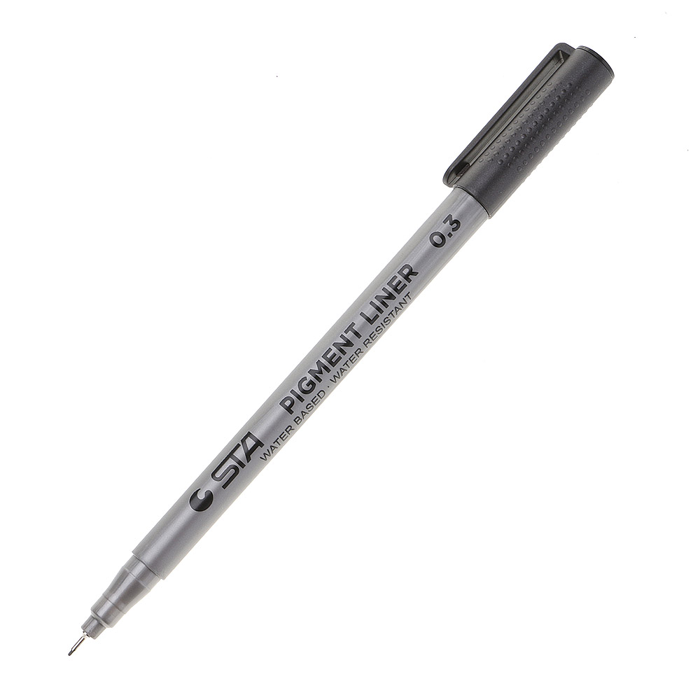 Water Resistant Water Based Pigment Liner Handwriting Soft Brush Marker Pen