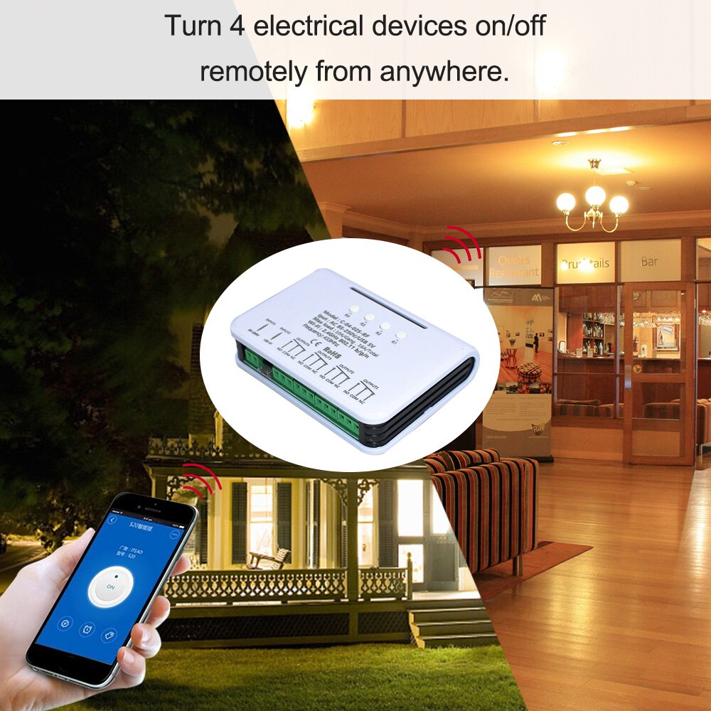 Wifi Smart Switch RF Relay Module Supports EWELINK App Remote Control DIY Light Breaker 12V 24V 220V Work With Alexa Google Home