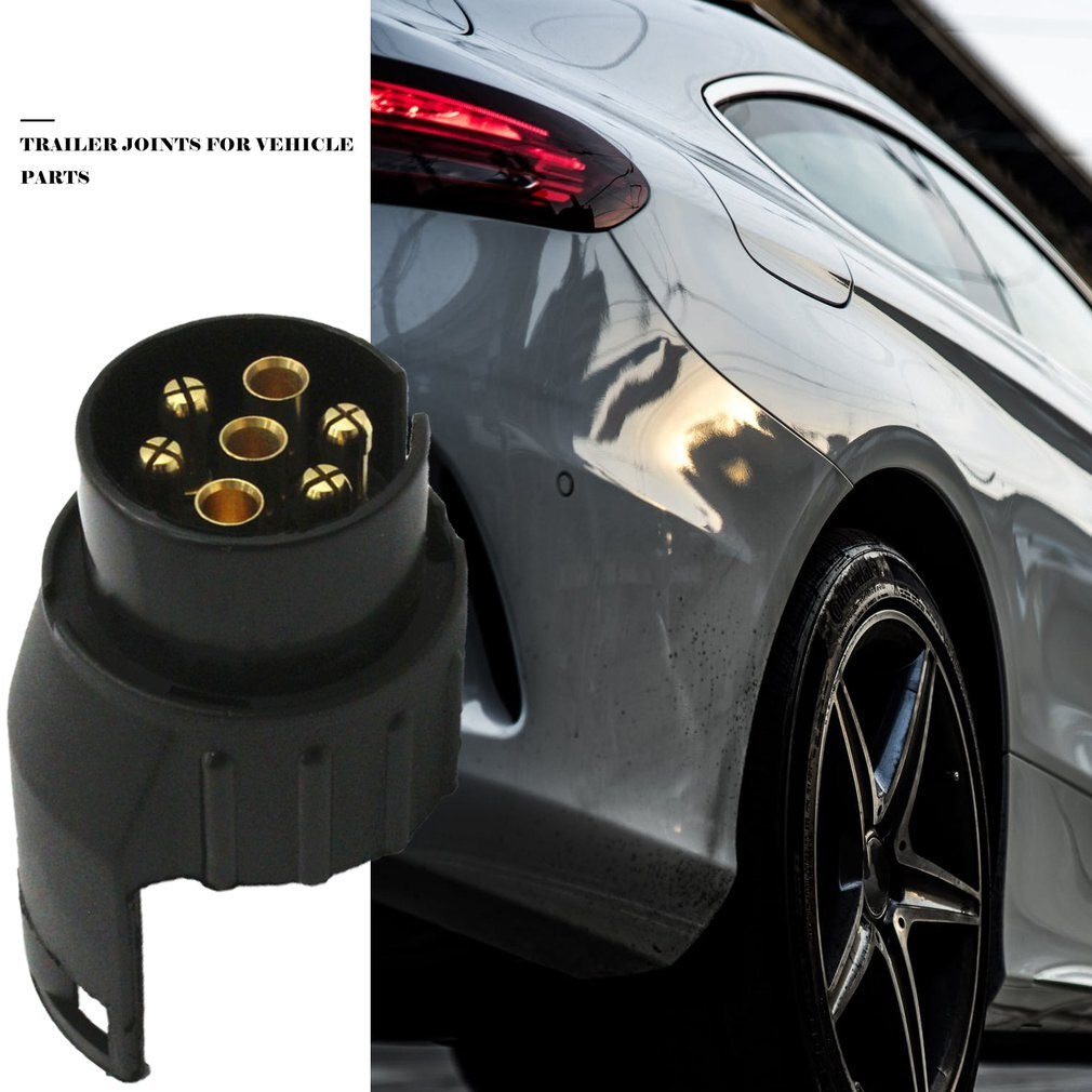 7 Pin To 13 Pin Plug Adapter Converter Tow Bar Socket Converter Black Auto Accessories