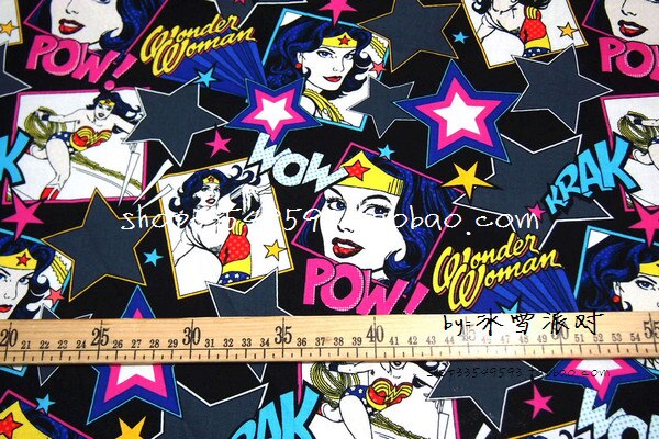 Breedte 140Cm Hero Vrouw Naaien Stof Diy Handgemaakte Materiaal Hometextile Patchwork