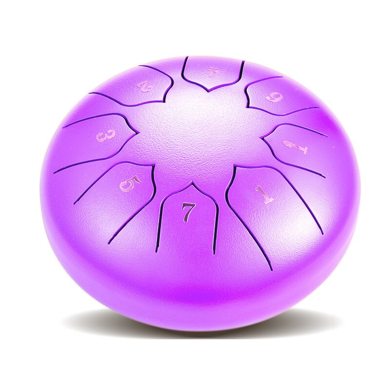 6 Inch Steel Tongue Drum 8 Tune Hand Pan Drum Tank Hang Hollow Drum with Drumsticks Carrying Bag Percussion Instruments: 7