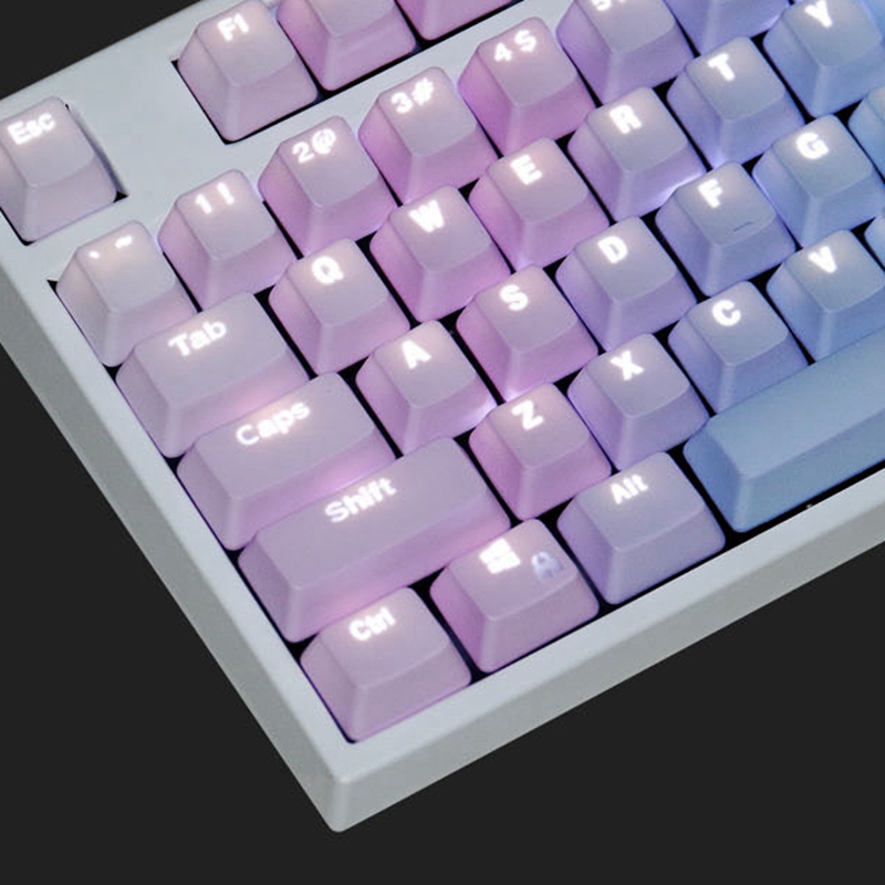 OEM PBT Keycaps Set Keycap Backlit Mechanical Keyboard Double Color Dip Dyeing 104 Keys For Cherry MX Switches Gaming Keyboard