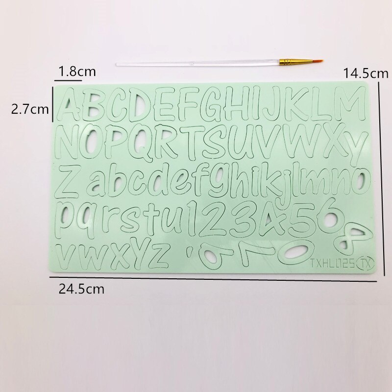 Kageværktøj arabisk kapital/alfabet/tal præget udskærerform bogstav kage/småkageudstikker stempel fondant kageudsmykningsværktøj