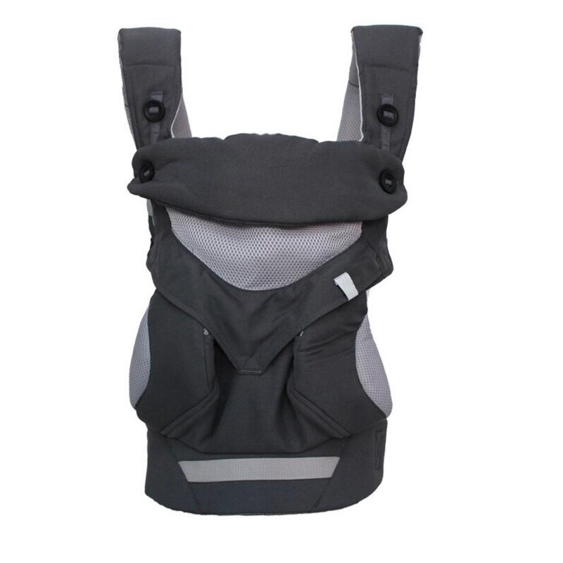 Ergonomische Draagzak 360 Omni Biologisch Katoen Vier Positie 360 Baby Carrier Ademende Koele Lucht Baby Carrier Rugzak: cool air grey