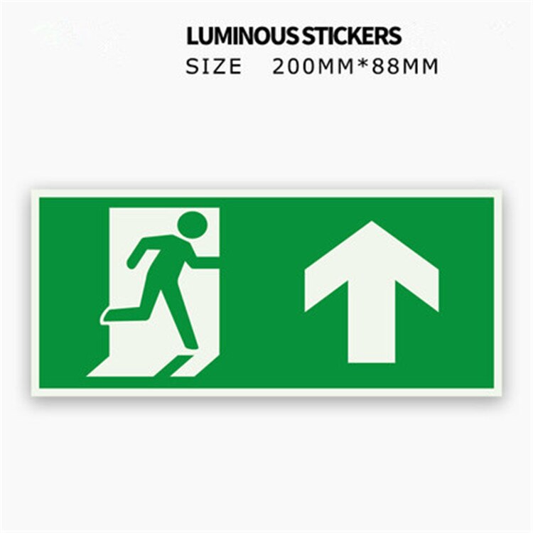 Glow in Dark Luminous Stickers Exit Direction Safety Warning Reflective Tapes for Shopping Mall Supermarket Elevator Cinema KTV: Exit
