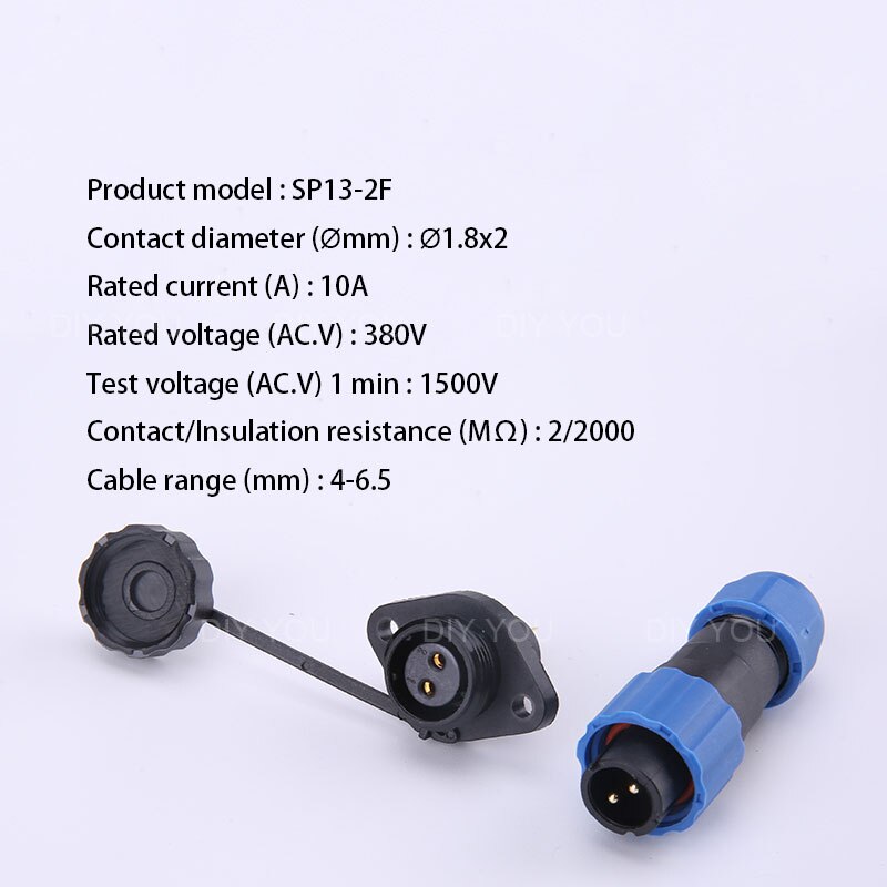 IP68 Aviation Plug SP13 1 2 3 4 5 6 7 Pin cable connectors Plug and socket Flange Type Waterproof connector DIY YOU