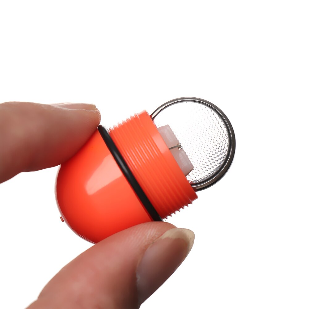 1PC Electronic Fishing Night Float Eva Foam Ball Boia Bobber Light Stick Plastic Battery With 1Button Cells Fishing Tackle Acces