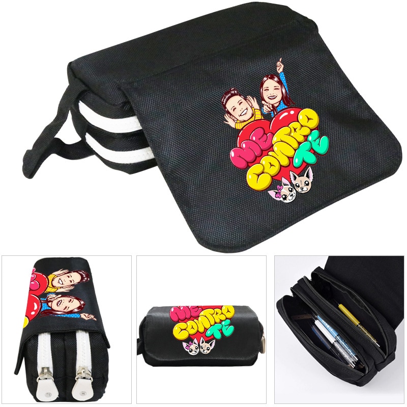 Lady Cosmetic Bag Girls Big Pencil Pouch Me Contro Te Pencil Case Oxford Cloth Double-layer Pencil Bag for School Student Boys