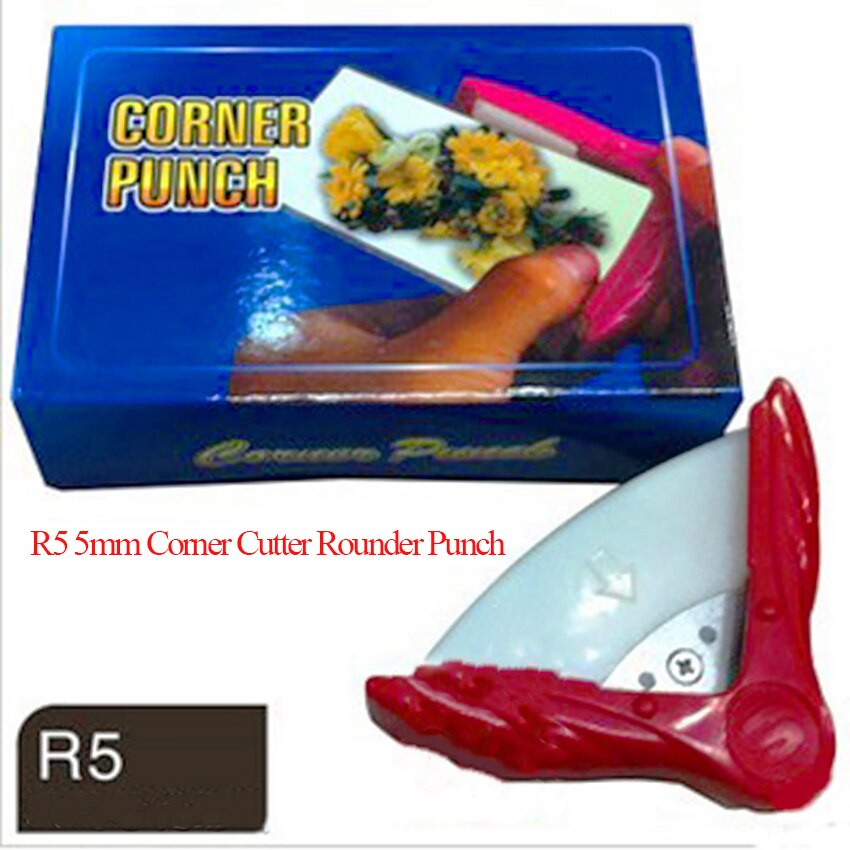 1Pc R5 5Mm Rood/R10 10Mm Blauw Hoeksnijder Rounder Punch Voor Dikte Hieronder 250G card Photo Visitekaartje Papier: R5 red