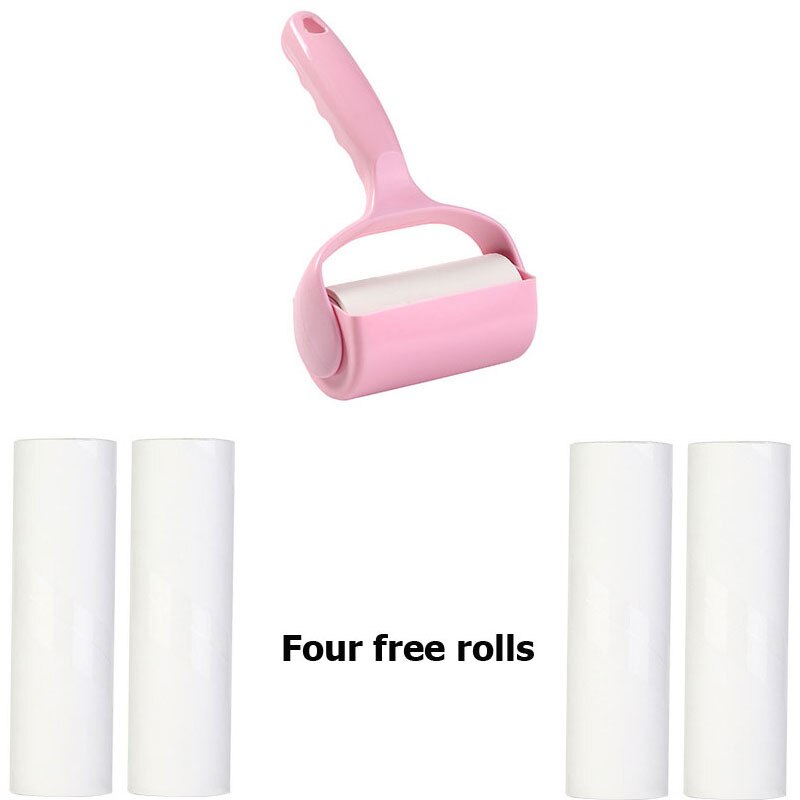 Papier anti-poussière collant, 5 rouleaux + 1 poignée, brosse adhésive déchirable, vêtements, brosse à peluches, Kit d&#39;épilation avec poignée: Style B