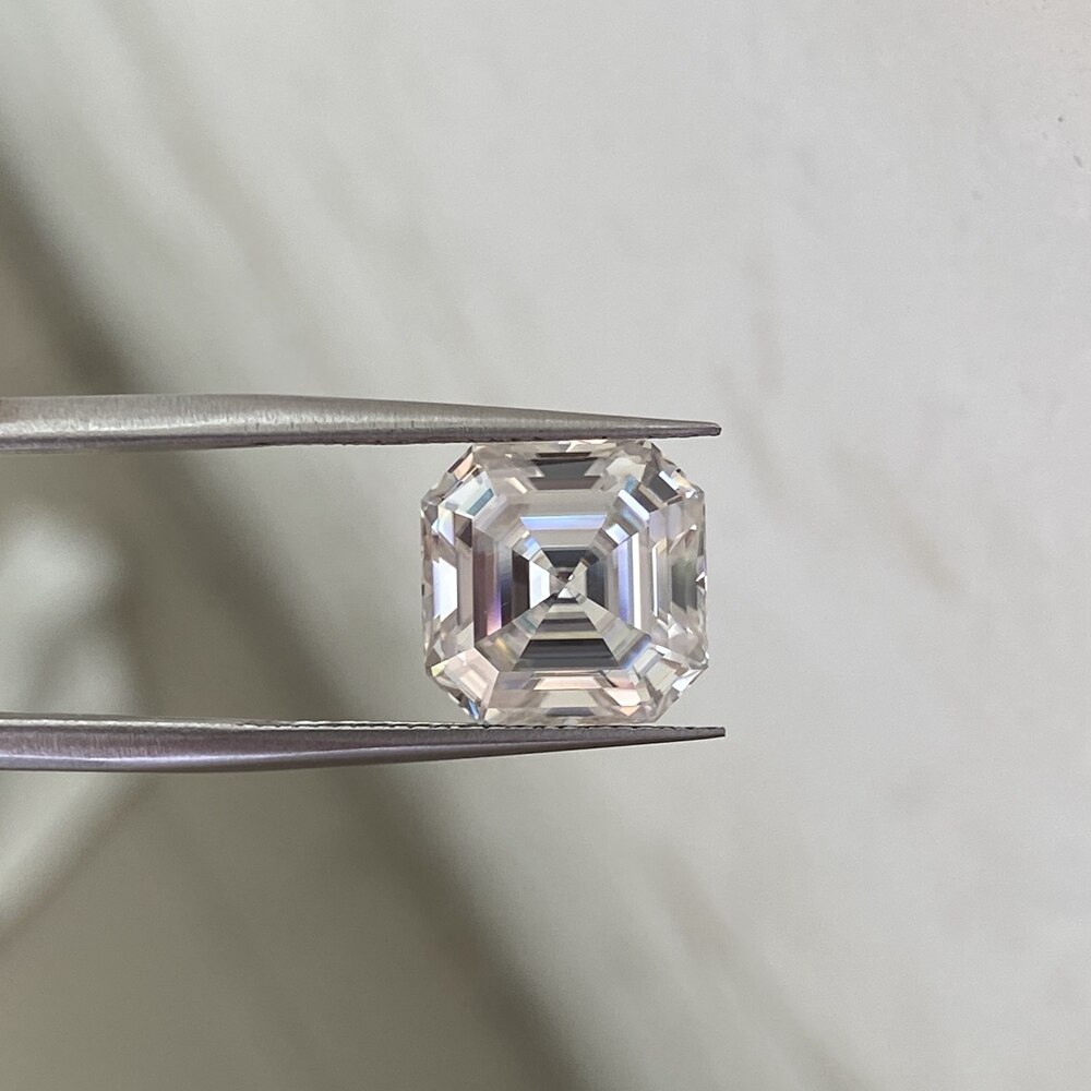 Meisidianischer 6 x 6mm asscher-schliff, gh vvs 1 moissanit-diamant