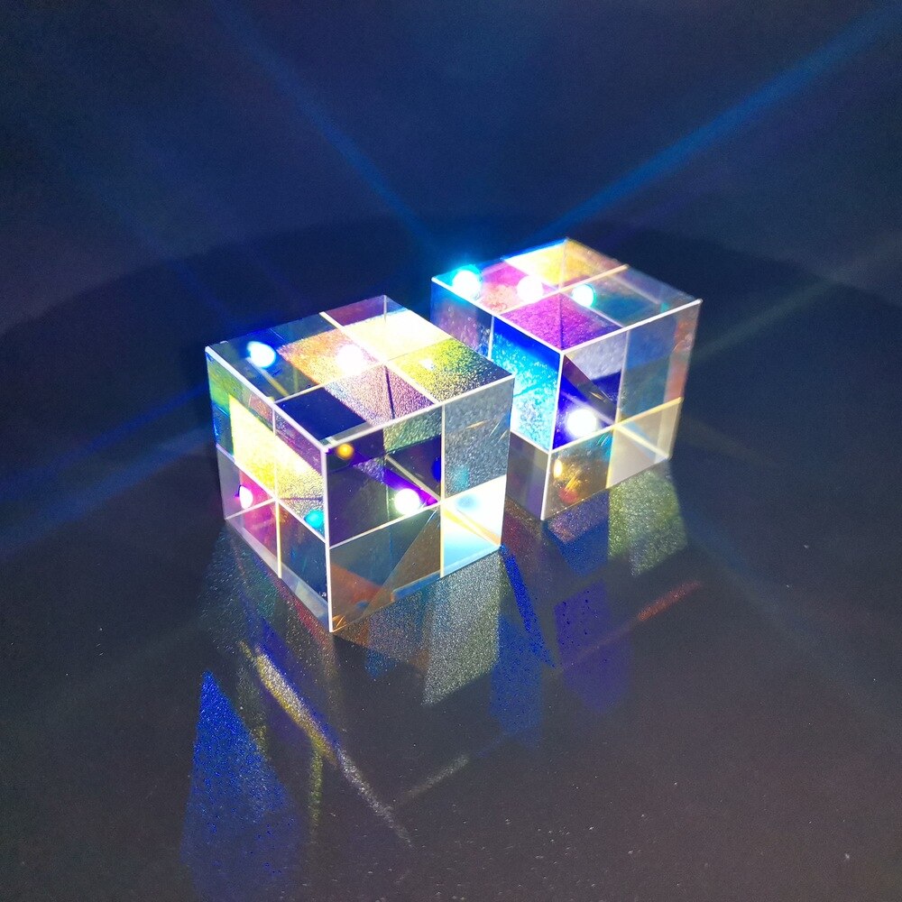 Kerst Creatieve Gaven Licht Cube Prism Kleur Zes-Zijdige Regenboog Foto Fotografie