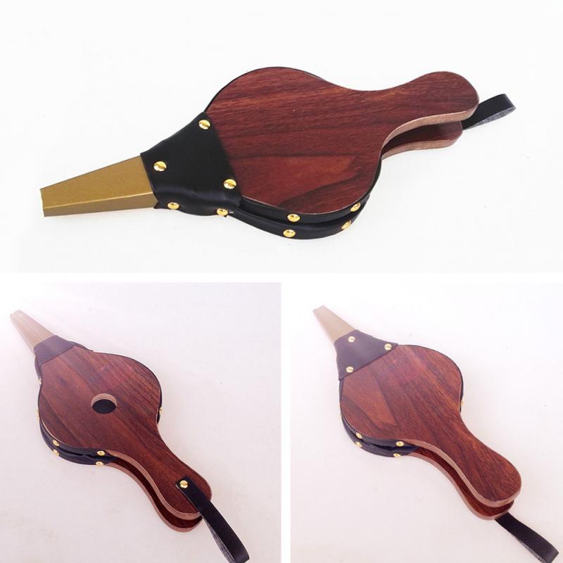 Vintage Houten Mini Hand Balg Donkerbruin Haard Blower Traditionele Kachel Brand Lichter Ventilator Voor Thuis Diy Haard Accessoire