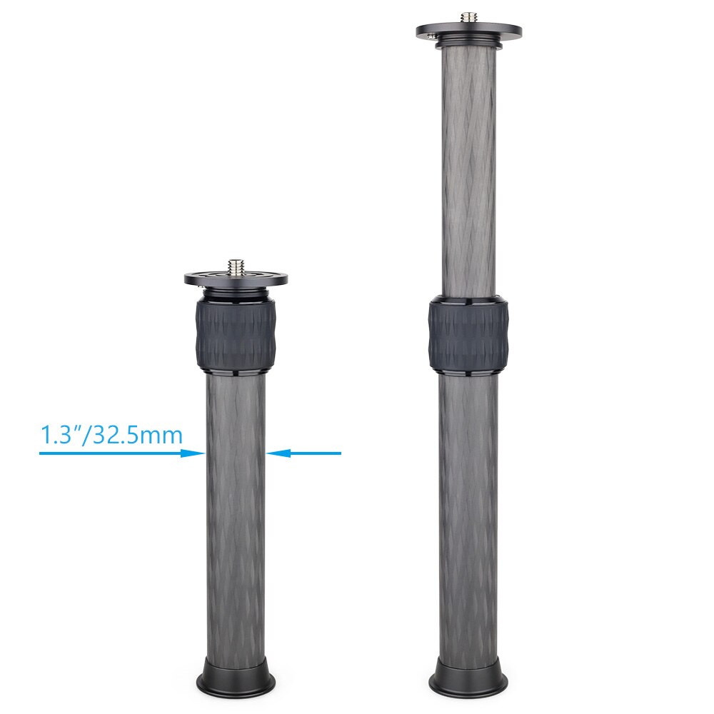 ARTCISE 10 Layers Carbon Fiber Center Column Extender 2-Section Tube Extension for Tripod Monopod 25.5mm/40mm CNC Anodized: 32.5mm EC3