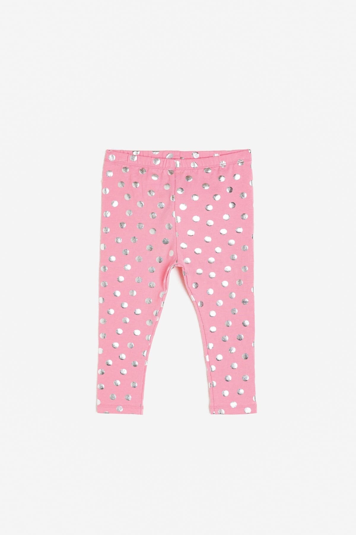 Coton Kids Pink Baby Girl Patterned Leggings