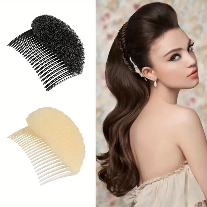 Almohadillas para el cabello esponjosas para aumentar el volumen del cabello, pinzas para el cabello, esponja práctica para el cabello, accesorios de peluquería para mujeres y niñas
