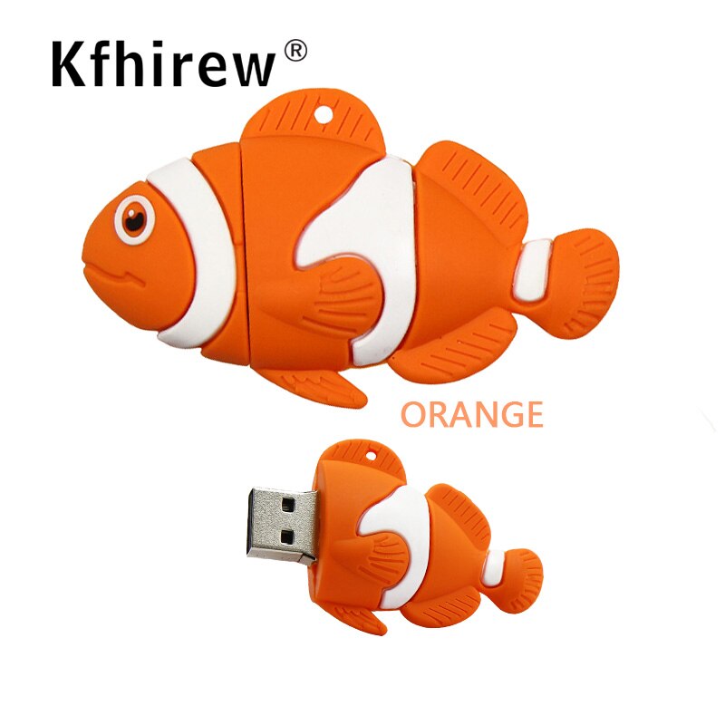 Animal fish Cute flash disk 64GB 32GB 16GB Usb flash drive cartoon memory Stick pen drive pendrive 4GB 8GB memoria usb key best