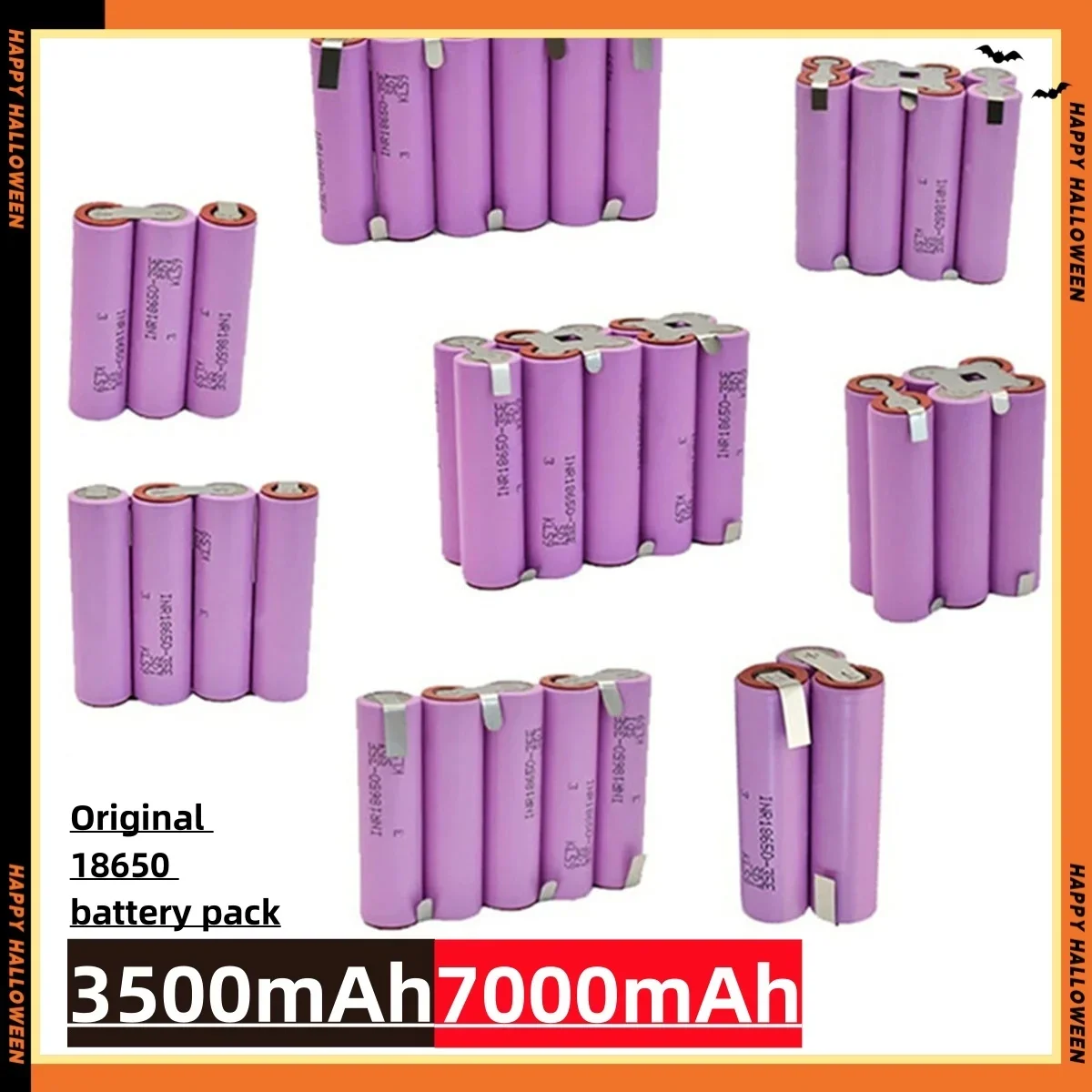 2S1P-6S2P 18650 35E 3500mAh 7000mAh 7.4V 12.6V 14.8V 18V 25.2V 29.6V pour Batteries de tournevis soudure 18650 batterie