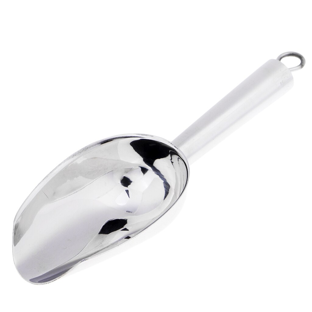 Stainless Steel Ice Scoop Food Popcorn Scoop Bar Tool Accessory: 17x6x3cm