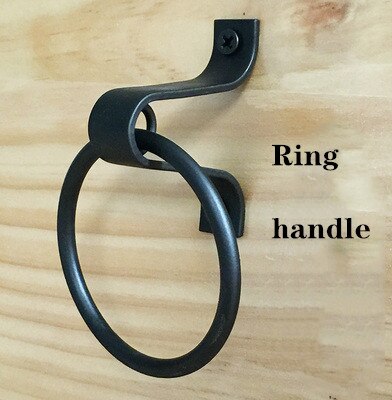 Amerikansk sort dørknopper lille håndtag trædør værktøjskasse hardware håndtag ring ring spænde håndskab skuffe træk ring
