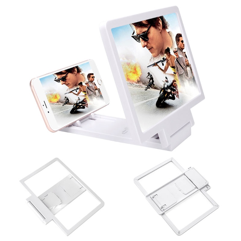 Portable 3D Telefoon Screen Vergrootglas Versterker Opvouwbare Hd Video Vergrootglas 3D Films Smart Telefoon Beugel Houder