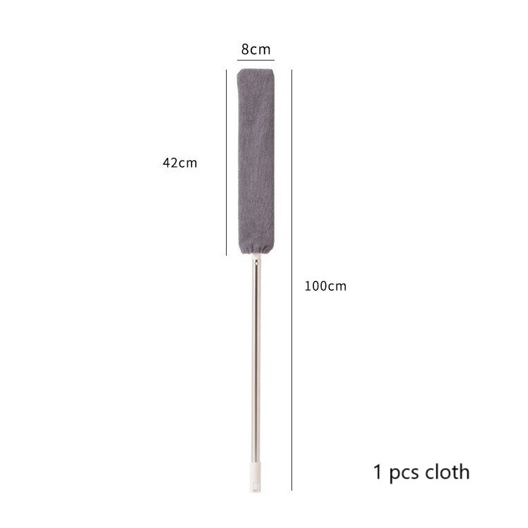 Cleaning Duster Retractable Gap Dust cleaner Brush for Household Bed Bottom Gap Clean Hand Duster with Extension Pole: Not adjustable