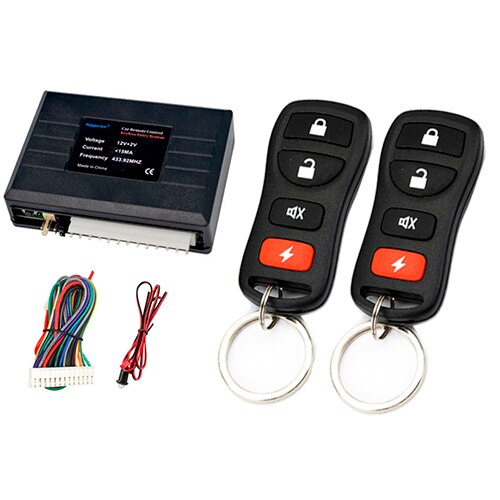 Auto Centrale Deurvergrendeling Keyless Systeem Centrale Vergrendeling Met Auto Alarm Systemen Auto Centrale Kit Afstandsbediening: Grijs